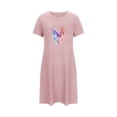thumbnail image 5 of Bnwani Nightgown for Women Fashion Oversized Crew Neck Short Sleeve Printed Gray Size S-XXL, 5 of 7