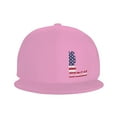 thumbnail image 2 of ZICANCN Letter L America Usa Flag Baseball Caps, Trucker Hats for Men And Women, Adjustable Breathable Flat Caps, Pink, 2 of 8