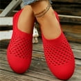 thumbnail image 4 of WAVSUF Trendy Flats For Women, Casual Wear Soft Sole Closed Toe Breathable Office Shoes Red 6, 4 of 7