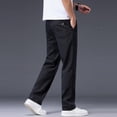 thumbnail image 5 of Kureaily Casual Pants Lightweight Breathable Stretch Straight Leg Trousers For Business Travel Comfortable Elastic Mens Casual Joggers Pants,28/(Black), 5 of 5