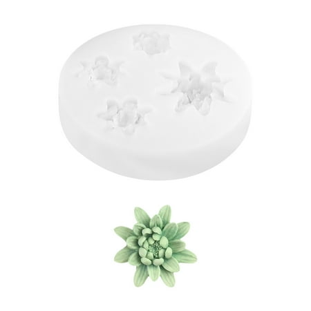 

Flower Chocolates Silicone Mould Succulents Fondant Mould Lotus Flowers Mould DIY Plant Flower Mould Dessert Mould for Cake Decoration Home Kitchen and Restaurant Baking Type 2