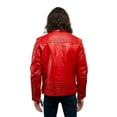 thumbnail image 6 of First Manufacturing WBM2806-M-FRL Brooklyn Fashion Leather Jacket for Men, Fire Red - Medium, 6 of 7