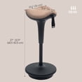 thumbnail image 3 of HOMCOM Chaise de Bureau Debout, Tabouret Actif Réglable, Brun, 3 of 10