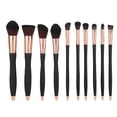 thumbnail image 1 of 10 unids/set Kit de brochas de maquillaje base para cejas corrector sombra de ojos pincel para resaltar oro, 1 of 8