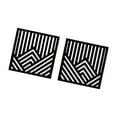 thumbnail image 2 of kowaku 2 Pieces Geometric Wood Wall Art Panels,Minimalist,11.81''x11.81'' Wood Wall Hanging Sculptures for Cafe Dining Room Bedroom black, 2 of 9