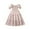 White, variant on Mercatoo Kid Girls Flower Print A-Line Dresses Bubble Sleeves Square Neck 𝐒mocked Dress Summer Casual Princess Dress