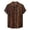 Khaki, variant on Mens Polos Shirts Sleeve Turn-Down Stripe Breasted Short Print Mens Performance Polos,Green,M