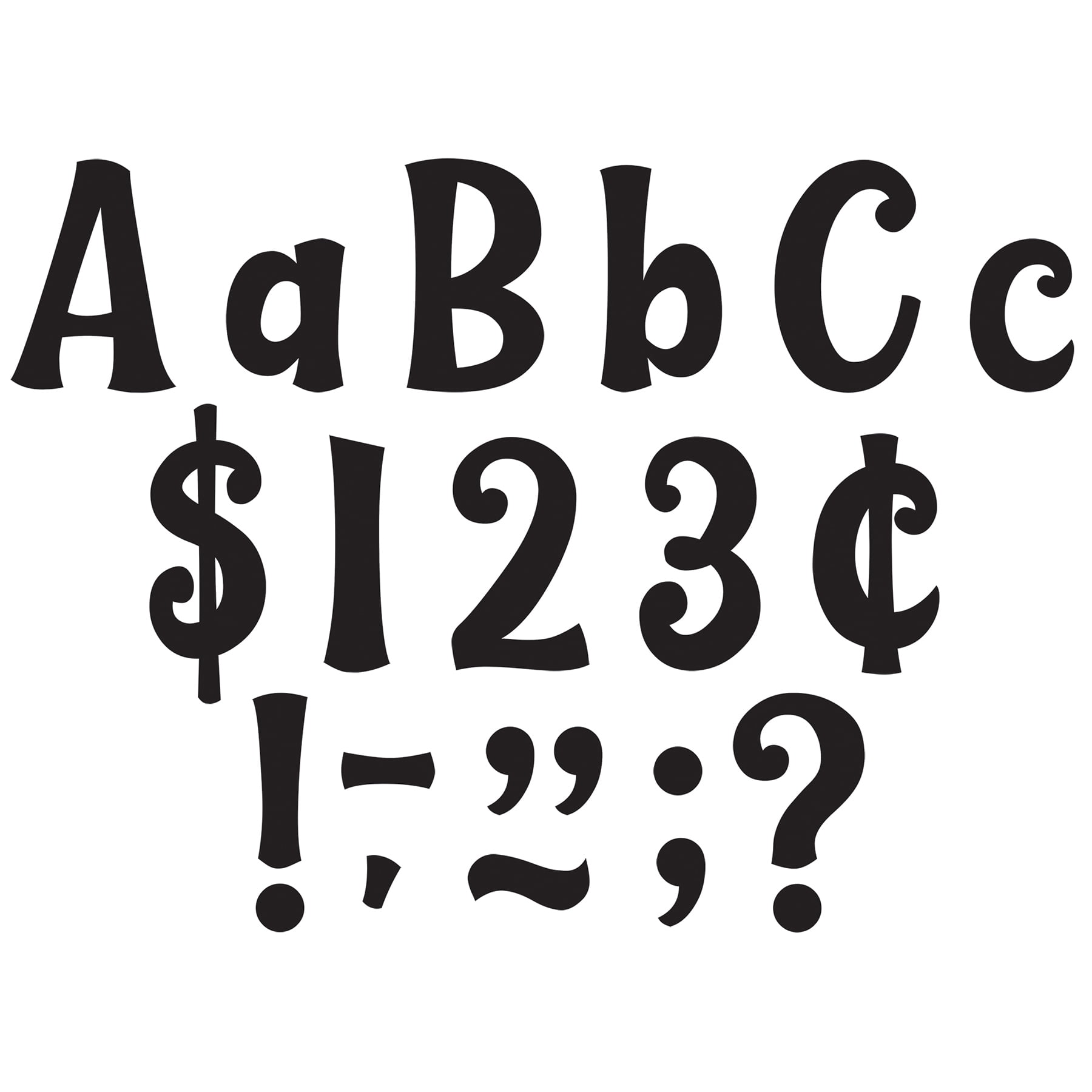Teacher Created Resources Black 4 Wild Whimsy Letters Combo Pack Pack of 270