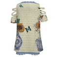 thumbnail image 5 of Spring Floral Celadon Womens Summer V Neck Zipper Top Short Sleeve T Shirt Off Shoulder Top Casual Classy Loose Shirts, 5 of 7