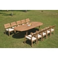 thumbnail image 6 of Grade-A Teak Dining Set: 10 Seater 11 Pc: 118" Oval Table And 10 Vellore Stacking Arm Chairs Outdoor Patio WholesaleTeak #51VL2611, 6 of 6