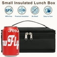 thumbnail image 3 of Small Snack Bags Mini Cooler lunch Bag Insulated Pouch for Adults Work Travel, Black, 3 of 7