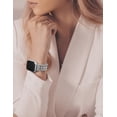 thumbnail image 6 of Wearlizer Stainless Steel Band Compatible with Apple Watch Band for Women 38/40/41/42/44/45/46/49mm, Studded Link Bracelet Strap, Dressy Metal Band for Series 11/10/9/8/7/6/5/4/SE/Ultra, 6 of 7