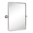 thumbnail image 5 of TEHOME Woodvale 20 in. W x 24 in. H Small Rectangular Metal Framed Wall Mounted Bathroom Vanity Mirror in Polished Nickel, 5 of 12