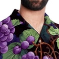 thumbnail image 5 of Grape Men's Short Sleeve Casual Printed Button Down Beach Shirts, 5 of 6