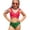 Watermelon Red, variant on Girls Swimsuits Two Piece Floral Bikini Swimsuit for Big Kids Adjustable Top High Waisted Bottoms Swimwear 9-10 Years