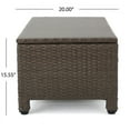 thumbnail image 3 of Noble House Puerta Outdoor L Shape Brown Wicker Sofa with Ceramic Grey Cushion, 3 of 31