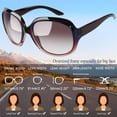 thumbnail image 4 of Gafas de sol Joopin Oversized Polarized para mujer blanco+marrón, 4 of 6