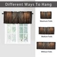 thumbnail image 6 of Rustic Barn Door Curtain Valances Brown Wood Grain Wooden Farmhouse Door Window Valance for Bedroom Bathroom Living Room Dining Room Valances Set 54 by 18 in, 1 Panel, 6 of 6