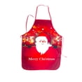 thumbnail image 1 of Delantal navideño, delantal divertido de dibujos animados estilo Navidad Papá Noel/alce/muñeco de nieve, para cocinar, limpio, 1 of 5
