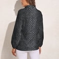 thumbnail image 2 of Crocodile Silver Long Sleeve Blouse Woman Streetwear Casual Shirts Summer Oversize Woman Streetwear Clothing Birthday Present, 2 of 7