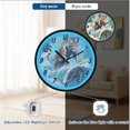 thumbnail image 5 of Dailycode Night Light Wall Clock Glow in The Dark 12 inch Battery Operated Silent Luminous Clocks, Cool Surfing Tiger, 5 of 8