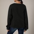 thumbnail image 3 of XINXIAOO Women's Sweatshirt Long Sleeve Sweatshirt Pullover Women Black Adult Crewneck Sweatshirt Fall Essentials Women Clothing Streetwear, 3 of 6