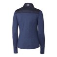 thumbnail image 3 of Women's Cutter & Buck  Navy Michigan Wolverines Alumni DryTec Stealth Hybrid Quilted Full-Zip Windbreaker Jacket, 3 of 3