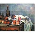 thumbnail image 1 of Ceramic Tile Mural-Paul Cezanne Fruits Vegetables Tile Mural Home Renovations Design. 21.25" w x 17" h using (20) 4.25 x 4.25 ceramic tiles, 1 of 3