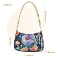 thumbnail image 3 of FORMRS Womens Shoulder Bag with Chain Strap Clutch Purse Cute Tote Handbag, Puprle Ethereal Floral Harmony, 3 of 7