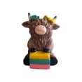 thumbnail image 2 of Handmade Highland Cow Desk Decorative Ornament, Desktop Animal Figurine Sculpture For Home Office Shelf Decor, 2 of 7