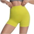 thumbnail image 2 of Sokhug Women High Waist Seamless Athletic Shorts Stretchy Tummy Control Shaping Shorts Daily Layering Slim Solid Color High Waist Yoga Shorts, 2 of 5