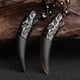 thumbnail image 2 of Collar para amantes de la obsidiana de hielo natural con colgante de pincho, joyería de cristal, 2 of 6