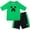 Green / black, variant on Minecraft Steve Alex UPF 50 Rash Guard Swim Trunks Outfit Set Little Kid to Big Kid