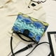 thumbnail image 3 of Bolso de hombro de piel de serpiente para mujer, bandolera de viaje de cuero PU (azul), 3 of 5