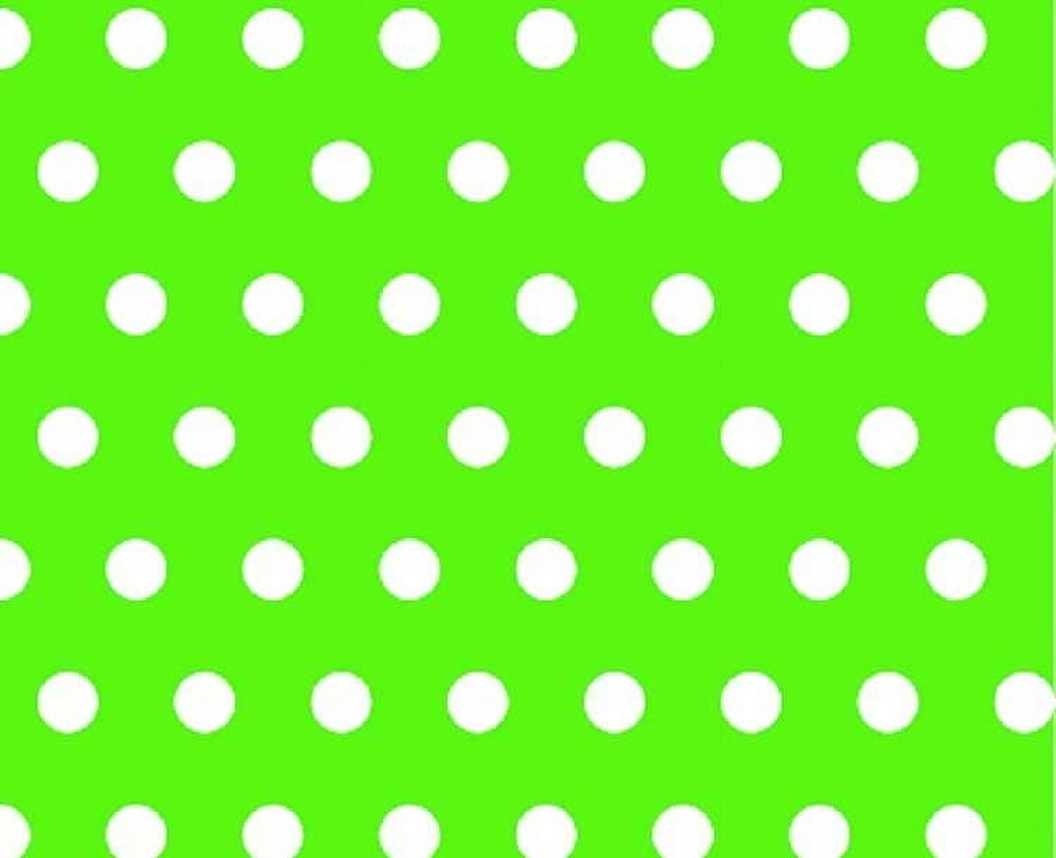 SheetWorld Fitted 100% Cotton Percale Square Play Yard Sheet Fits Joovy 38 x 38, Polka Dots Lime