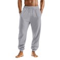 thumbnail image 2 of HKYNLAG Mens Baggy Sweatpants with Pockets Drawstring Elastic Waist Loose Soft Joggers Sweatpants for Workout Running Light Gray 3XL, 2 of 7