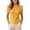 Yellow, variant on Womens Flutter Sleeve T Shirt Solid Color Crewneck Ruffle Sleeve Ribbed Texture Casual Summer Blouse Everyday Tops