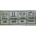 thumbnail image 2 of Professional 24-inch Chainsaw Chain 3/8 Full Chisel .050 Gauge 84DL - Compatible with Husqvarna, STIHL, Makita, 2 of 7
