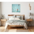thumbnail image 5 of Kate and Laurel Sylvie Ropes Framed Canvas Wall Art by Alicia Bock, 30x30 White, Public Pool Photography Art for Wall, 5 of 6