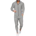 thumbnail image 1 of Cameland Men's 2pc Tracksuits Set Jackets&Pants Jogger Solid Color Long Sleeve Jogging Athletic Suits Open Front Outfits Causal Running Sports Sweatsuit, 1 of 8