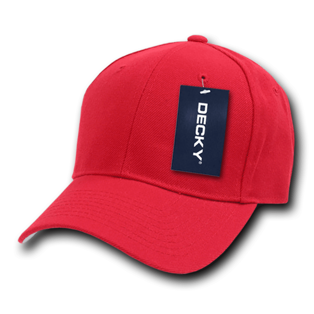 Decky Decky Classic Plain Fitted Pre Curved Bill Baseball Hats Caps