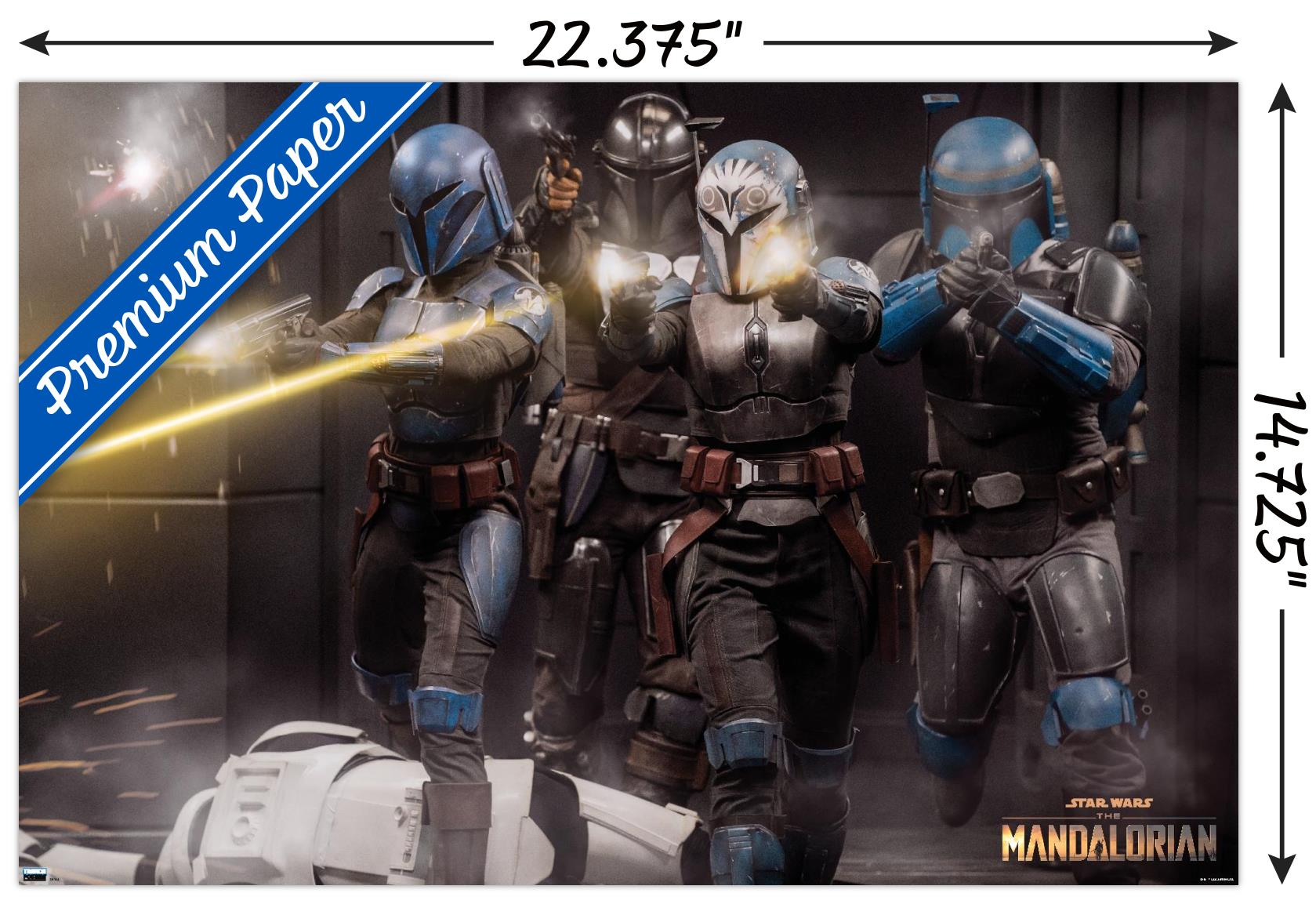 Star Wars: The Mandalorian Season 2 - Battle Group Wall Poster, 14.725" x 22.375"