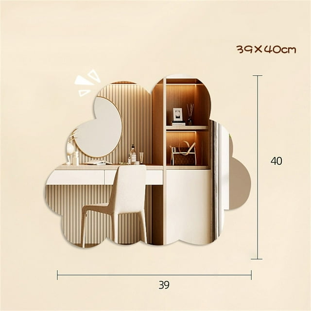 Bgsha Modern Decorative Mirror Vanity Mirrors Hanging Irregular Asymmetrical Wall Mirror Decorative Mirrors for Dressing Table Living Room Bathroom Entryway