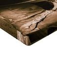 thumbnail image 2 of Ambesonne Western Fitted Sheet, Wild Cowboy Hat Wooden, Twin Size, Brown, 2 of 3