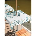 thumbnail image 2 of Outdoor Tablecloths with Umbrella Hole & Zipper, Teal Eucalyptus 54x54 Inch Square Tablecloths, Watercolor Spring Weeping Botanical Waterproof Table Cloth, Patio/Pool/Picnic Table Covers, 2 of 8