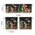 thumbnail image 6 of Night Mushroom Butterfly 3-Piece Kitchen Curtains Set Kitchen Curtains Sets with Valance for Windows Rod Pocket Machine Washable Kitchen Decor Decorations (54"x18"+2x27.5"x24"), 6 of 6