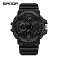 thumbnail image 2 of Sanda Men's Watches Sports Outdoor Waterproof Military Wrist Watch Date Multi Function Tactics LED Alarm Stopwatch, 2 of 5