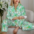 thumbnail image 5 of KLL Cute Alpaca 1 Print Women's Long Sleeve Pajamas with Pants Sleepwear Loungewear 2 Set-Small, 5 of 7