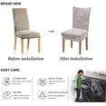 thumbnail image 3 of Printed Dining Chair Slipcovers Washable Softness Elastic Installation Chair Protector Banquet Chair Seat Cover for Hotel and Wedding Ceremony(Colour9,Set of 2), 3 of 7