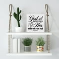 thumbnail image 5 of Zomyto 7x7 In Christian Sign Inspirational God is Within Her Bible Verse Wooden Wooden Box Sign Psalm 46:5 Scripture Desk Decor, 5 of 7